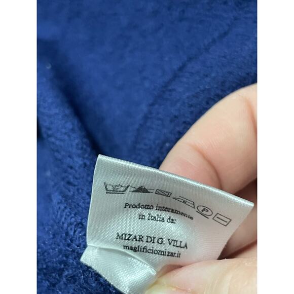 Nino Colombo Cardigan Sweater Womens Sz 42 (US S/M) Blue Italy 100% Merino Wool - Picture 9 of 10